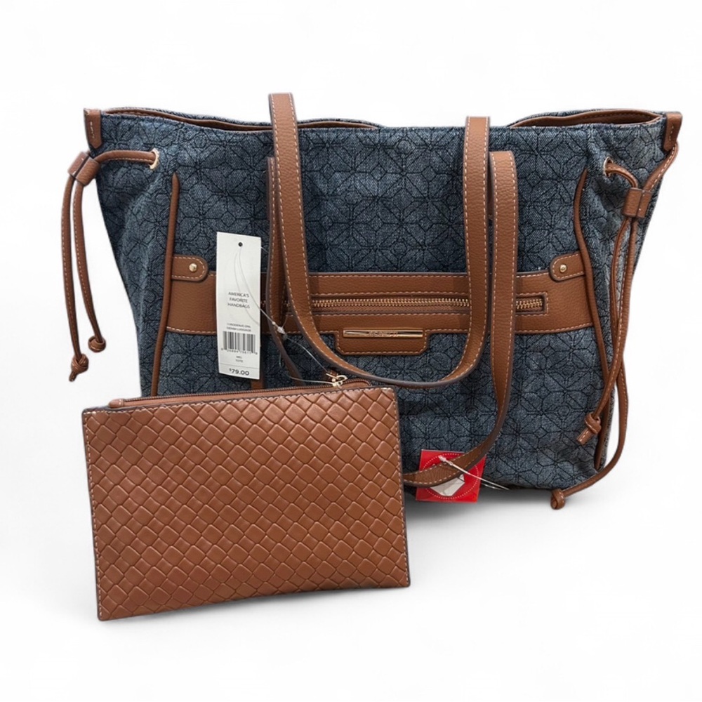 Stylish Blue and Brown Women's Tote Bag